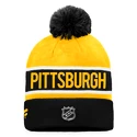 Wintermütze Fanatics  Authentic Pro Game & Train Cuffed Pom Knit Pittsburgh Penguins