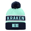 Wintermütze Fanatics  Authentic Pro Game & Train Cuffed Pom Knit Seattle Kraken