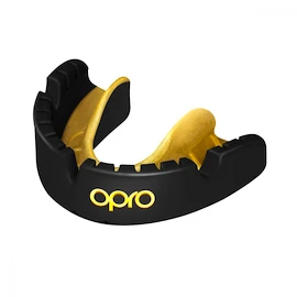 Zahnschutz Opro GOLD BRACES Black/Gold Senior