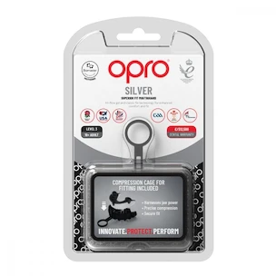 Zahnschutz Opro  SILVER White/Black Senior